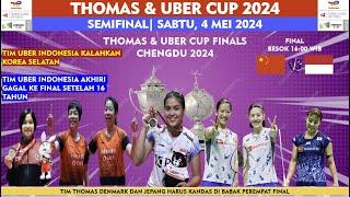 Hasil Uber Cup 2024 Hari InI  Uber Indonesia Lolos  Final  Penantian 16 Tahun Tim Uber Indonesia