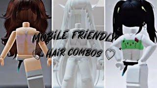Hair combos for mobile players #roblox