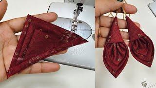 Easy and Beautiful Latkan Design  Fabric Latkan Making at Home  Blouse Latkan Design