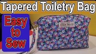 How to sew a tapered toiletry bag. Easy beginner sewing project