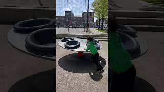 He is Enjoying playing alone #playground #spinning