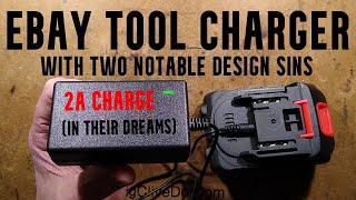 Inside an eBay cordless tool charger - with schematic