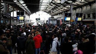 Day 5 of public transport chaos in France as strike over pensions continues