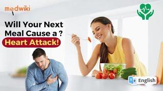 Is Your Plate a Heart Attack Risk  Watch to know more #medwiki #heartattack #health #healthydiet