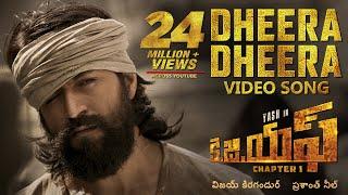 Dheera Dheera Full Video Song  KGF Telugu Movie  Yash  Prashanth Neel  Hombale  Ravi Basrur