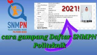 cara daftar snmpn politeknik 2021