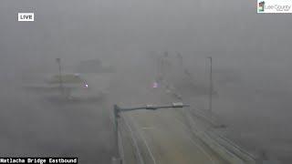 Hurricane Milton Tornado Sweeps Over Bridge During Meteorologist S Live Report