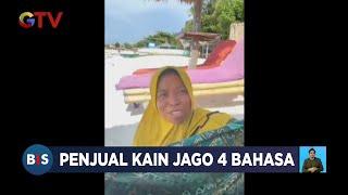 Video Viral Menunjukkan Wanita Penjual Kain Jago 4 Bahasa di Kawasan Lombok Tengah - BIS 0301