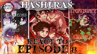 Hashiras react to Hashira Training Arc  Infinity Castle  KNY Season 4 Episode 8  GACHA REACTION