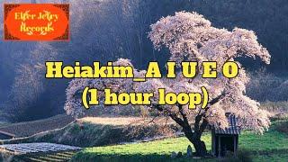 heiakim - A I U E O1 hour looplyrics on screen