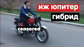 old soviet two-stroke motorcycle first exit