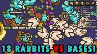 TAMING.IO 18 SNOW RABBITS VS BASES