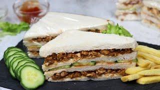চিকেন টিক্কা স্যান্ডউইচ  ঘরোয়া উপকরনে খুব সহজ রেসিপিতে তৈরি  ॥ Chicken Tikka Sandwich ॥  Sandwich