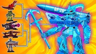 PACIFIC WAR  DF-26 Robot VS USS-F Robot  Kv-44 Robot  T-Rex Tank  Arena Tank Cartoon