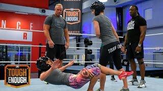 Sara gets slammed by Billy WWE Tough Enough July 14 2015