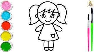 HOW TO DRAW A DOLL  Step by Step - Easy Drawing