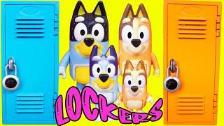 Bluey and Bingo Play DIY Back To School Locker Organization