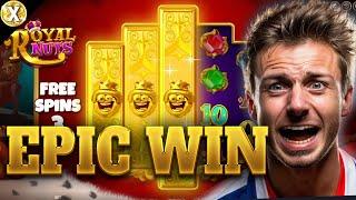 EPIC Big WIN New Online Slot  Royal Nuts  NetEnt Casino Supplier
