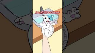 Kitty bath time animation meme by @ShotoverCanyonSwingQueenstown #shorts
