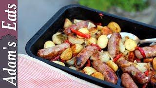 Sausage and potato tray bake  One pan meal