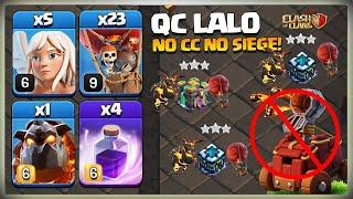 AFTER UPDATE Th13 Queen Charge LaLo  TH13 QC LALO  Th13 LAVALOON Attack - Best Th13 3 Star Attack