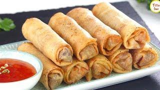 Vegetable Spring Rolls  Chicken Spring Rolls Recipe by Tiffin Box  Restaurant Style Chinese Rolls