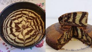 ПИРОГ ЗЕБРА  Miksersiz Oddiy Masalliqlardan Kamxarj  Zebra pirogi  Soft Zebra Cake Recipe