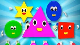 Five Little Shapes Count Numbers and Fun Learning Video for Babies