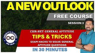 #3  Tips & Tricks  CSIR-NET General Aptitude  A New Outlook  Christy Varghese  Jesse Francis