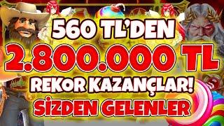 Slot Oyunları  Sizden Gelenler  560 TLden 2.8 Milyon TL  Küçük Kasa Büyük Kazançlar  MAX WİNLER