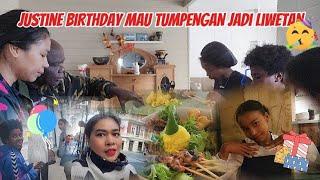 Ujung2nya Indonesian foodliwetan buat birthday Justine️