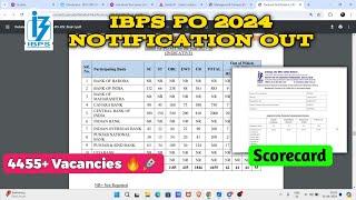IBPS PO 2024 Notification Out  4455+ Vacancies My IBPS PO Scorecard 2023 #ibps #ibpspo #rrbpo