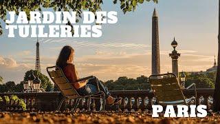 Walking through Tuileries Garden Jardin des Tuileries  Top 10 things to do in Paris Cinematic 4k