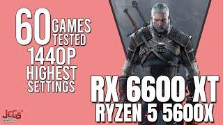 RX 6600 XT + Ryzen 5 5600x  60 games tested  highest settings 1440p benchmarks