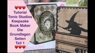 Tutorial Grundlagen Seitenaufbau Tonic Studios Keepsake Book Maker Die Mini-Album Scrapbook