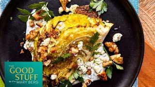 Marys Recipe of the Day Charred Savoy Cabbage with Blue Cheese Ranch   The Good Stuff