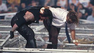 The Undertaker throws Mankind off the top of the Hell in a Cell June 28 1998 - King of the Ring