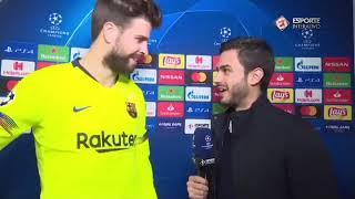 Periodista brasileño entrevista a Piqué en Catalán