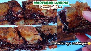 punya pisang kematangan di bikin ini aja cuma 4 bahan MARTABAK LUMPIA PISANG COKELAT #piscok