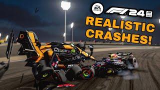 F1 24 𝗥𝗘𝗔𝗟𝗜𝗦𝗧𝗜𝗖 CRASH COMPILATION 