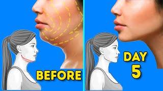 DOUBLE CHIN FAT & FACE LIFT  5 DAYS FACE WORKOUT