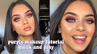 quick and easy purple makeup tutorial