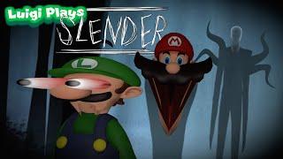 Luigi Plays SLENDERRR with Mario???