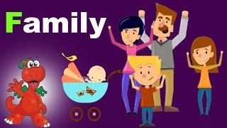 Kids Vocabulary. Family Members  Learn English educational video for kids