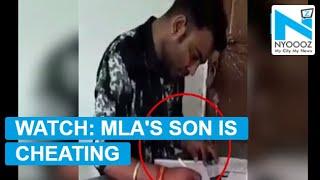 Congress MLA’s son caught on camera while cheating in MP