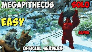 ARK Survival Ascended Megapithecus EASY and SOLO Boss Fight on ALPHA