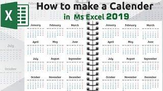 How to make a calendar in Microsoft Excel 2019