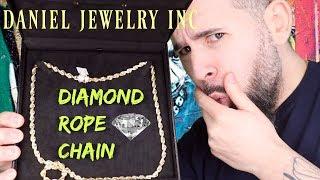 DANIEL JEWELRY INC ROPE CHAIN WITH DIAMOND BARREL LOCK