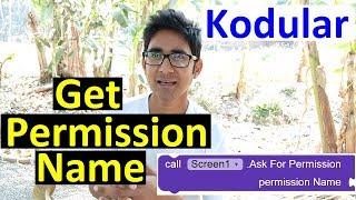 permission name for ask permission block kodular.