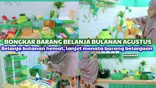 BONGKAR BARANG BELANJA BULANAN AGUSTUS II REFILL DAN MENATA BARANG KEBUTUHAN POKOK RUMAH TANGGA